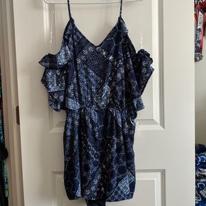Romper with cold shoulder